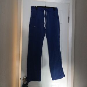 Womens Figs Kade Cargo Scrub Pants Sz Medium VGUC Navy Technical Nurse